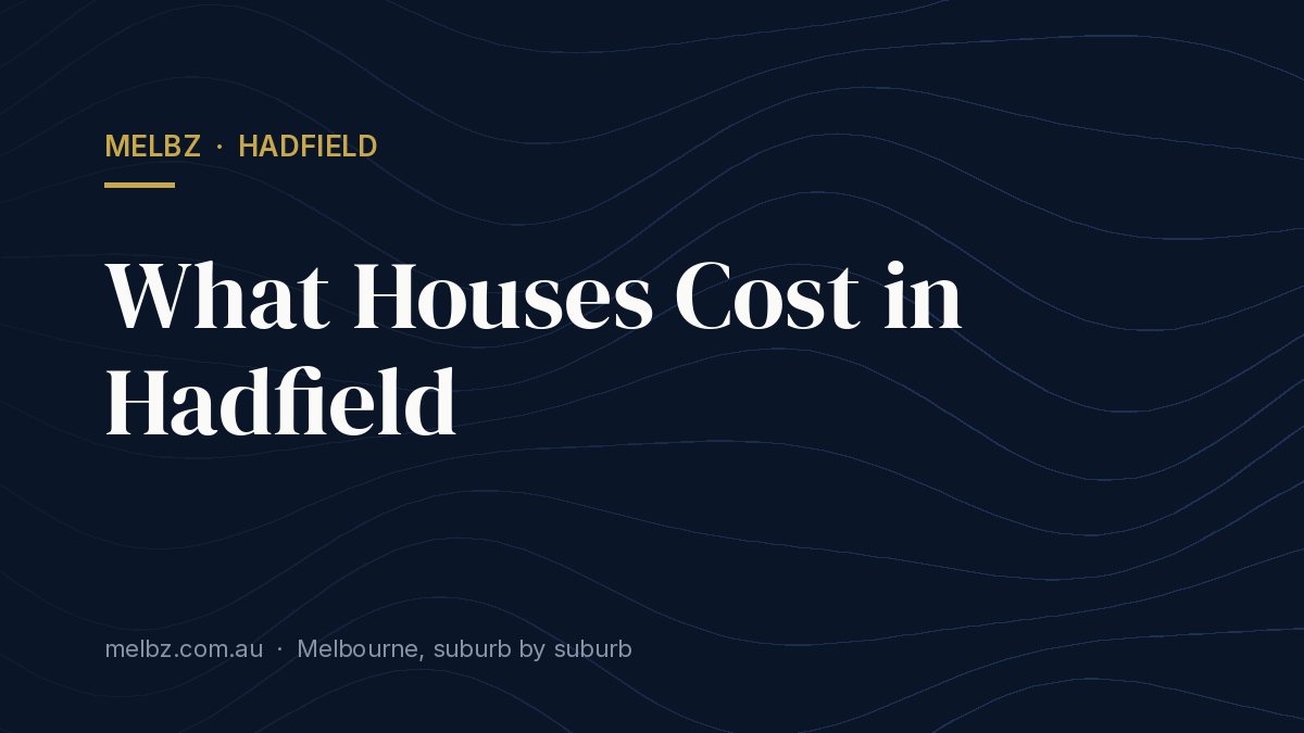 Title card: What Houses Cost in Hadfield