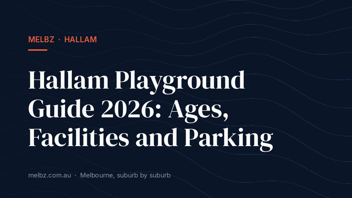 Title card: Hallam Playground Guide 2026: Ages, Facilities and Parking