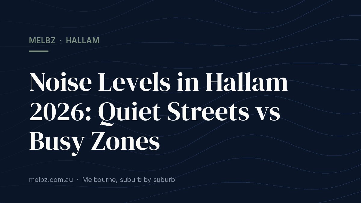 Title card: Noise Levels in Hallam 2026: Quiet Streets vs Busy Zones