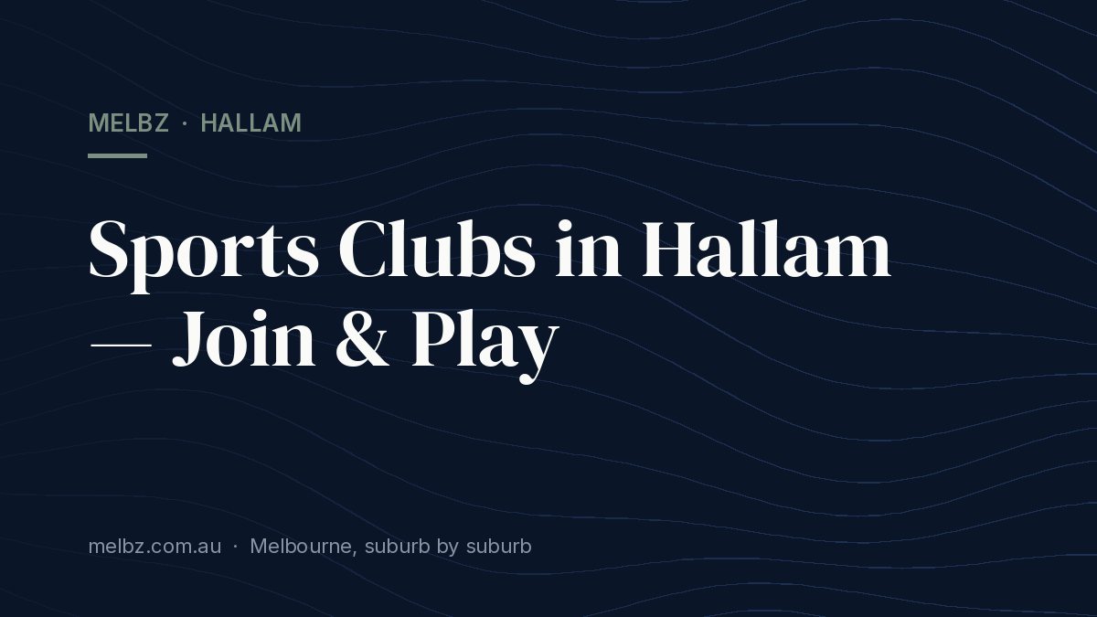 Title card: Sports Clubs in Hallam — Join & Play