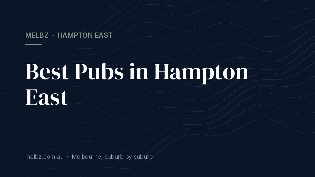 Title card: Best Pubs in Hampton East
