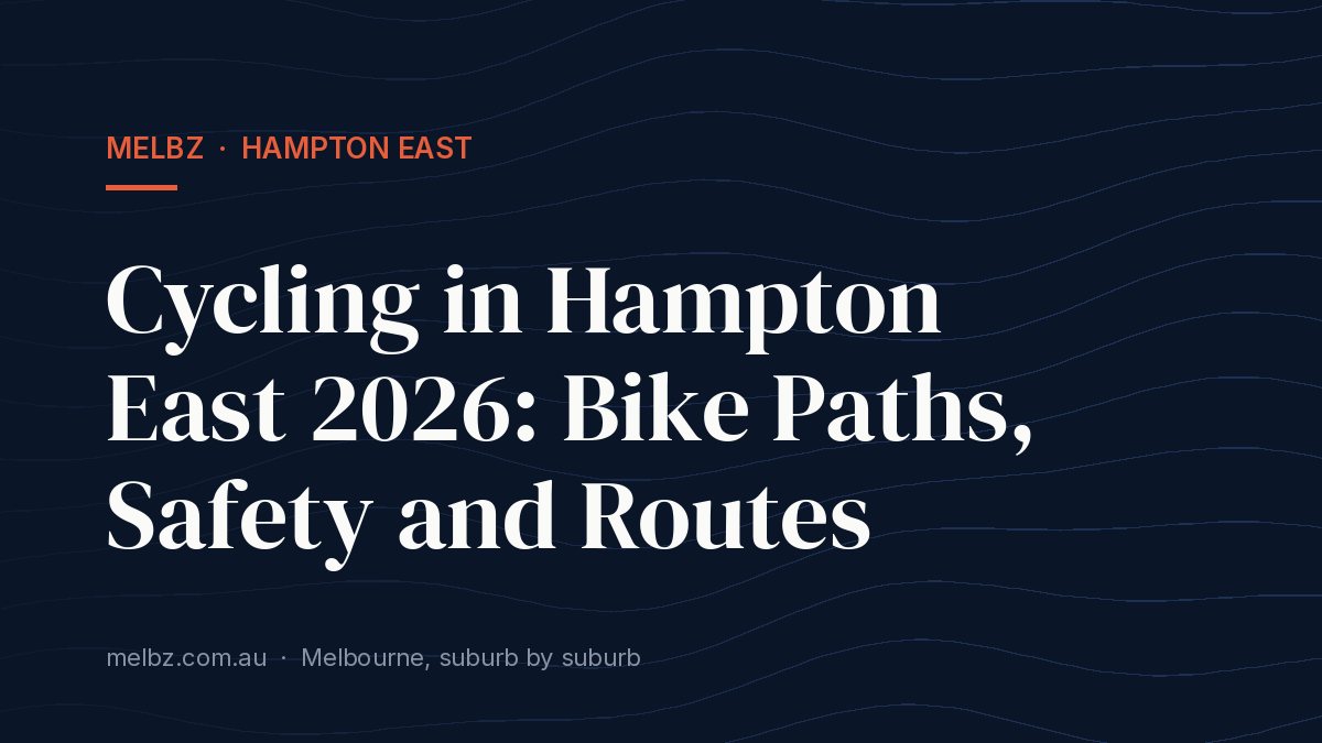 Title card: Cycling in Hampton East 2026: Bike Paths, Safety and Routes