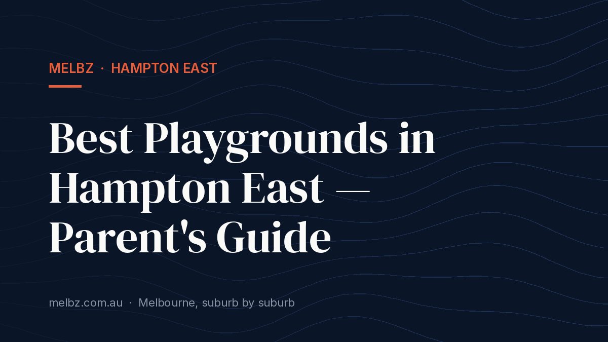 Title card: Best Playgrounds in Hampton East — Parent's Guide