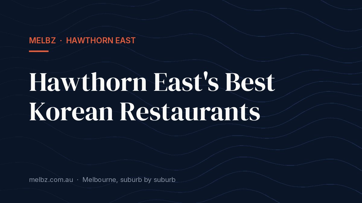 Title card: Hawthorn East's Best Korean Restaurants