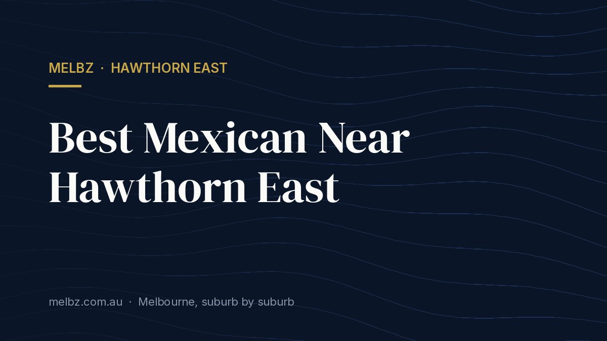 Title card: Best Mexican Near Hawthorn East