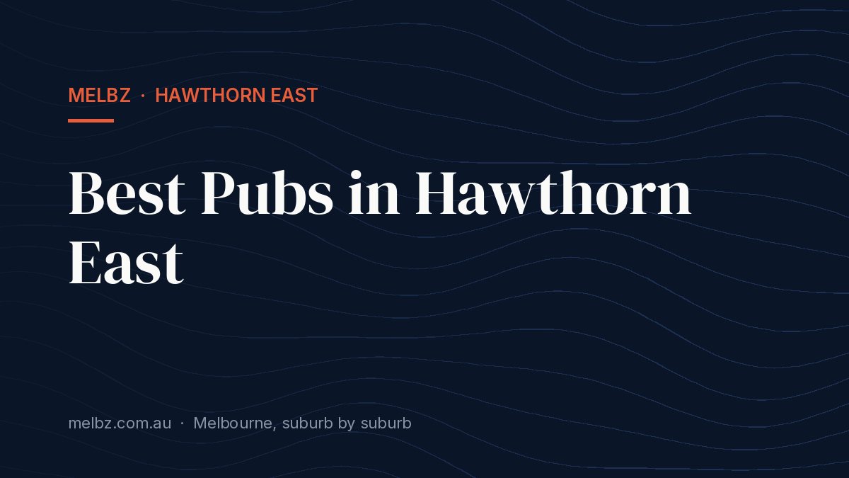 Title card: Best Pubs in Hawthorn East