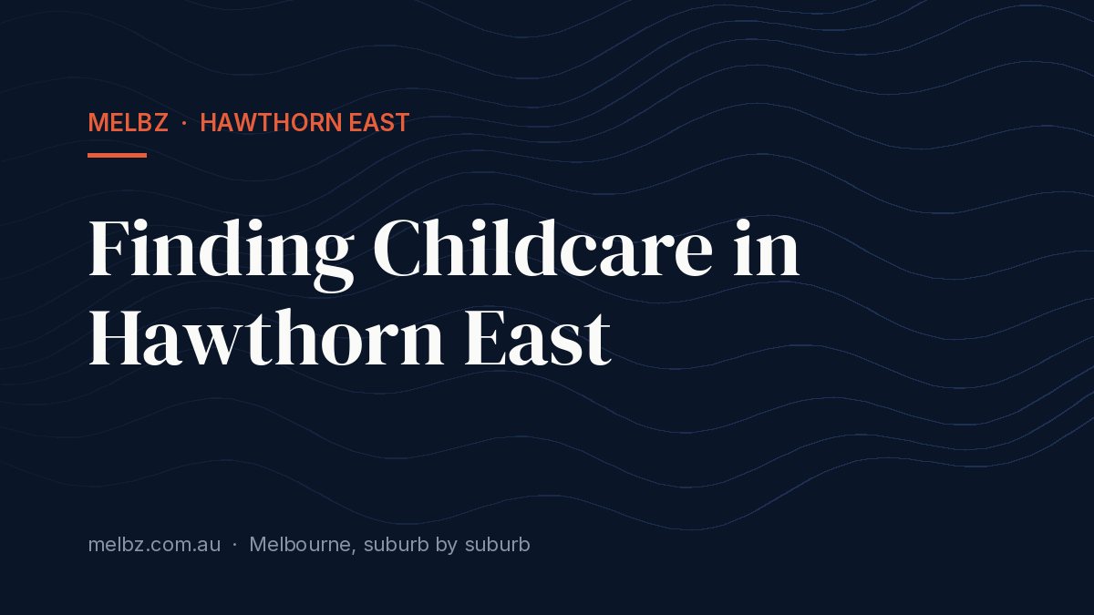 Title card: Finding Childcare in Hawthorn East