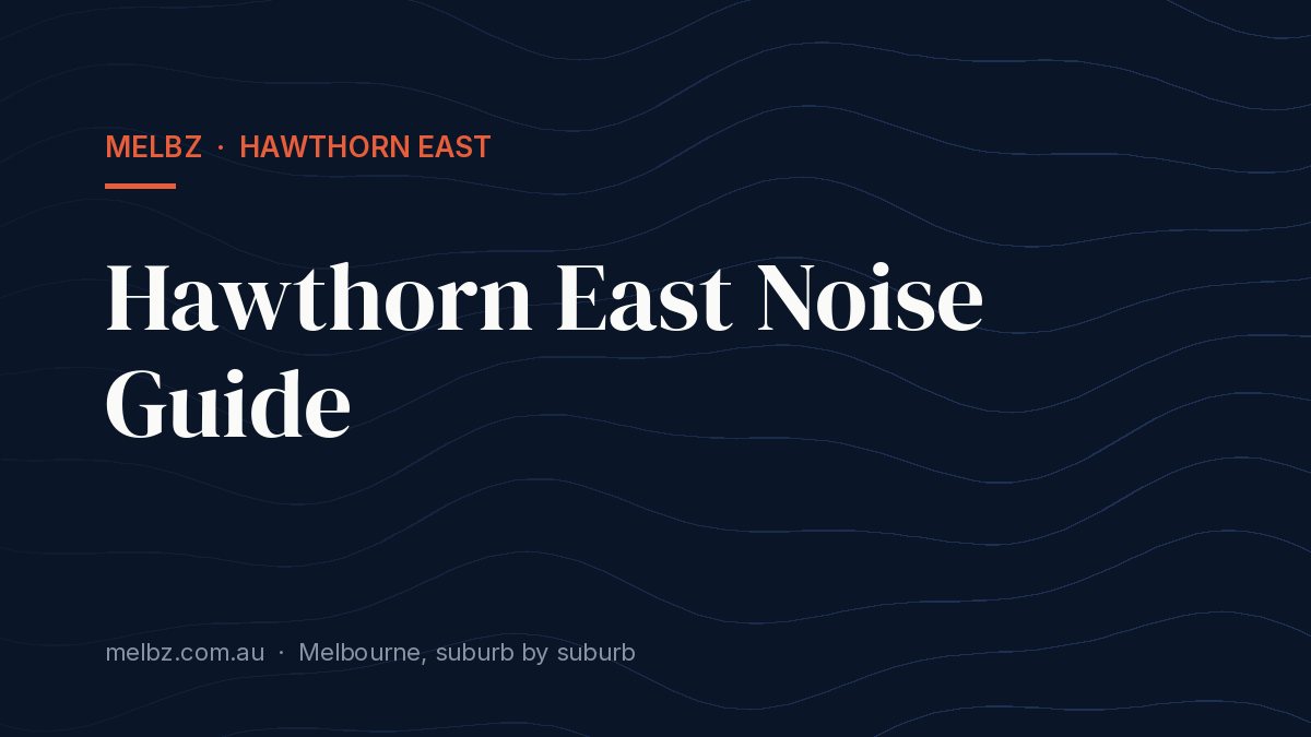 Title card: Hawthorn East Noise Guide