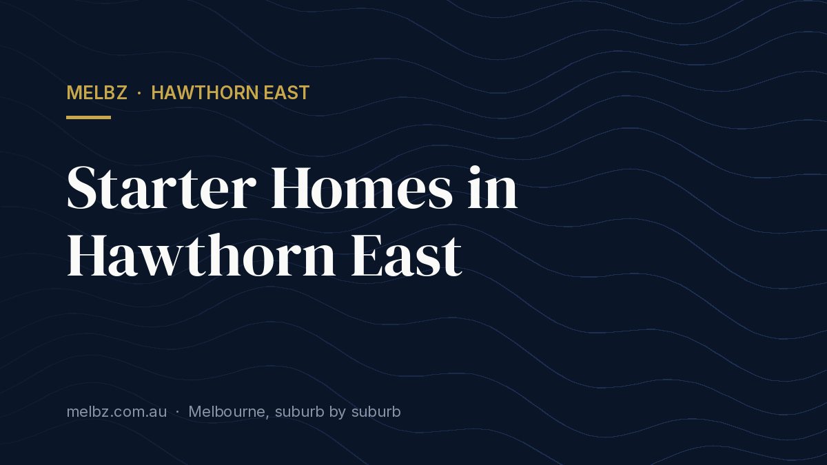 Title card: Starter Homes in Hawthorn East