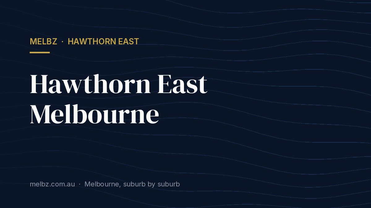 Title card: Hawthorn East Melbourne