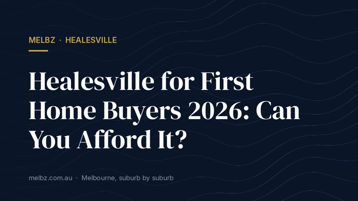 Title card: Healesville for First Home Buyers 2026: Can You Afford It?
