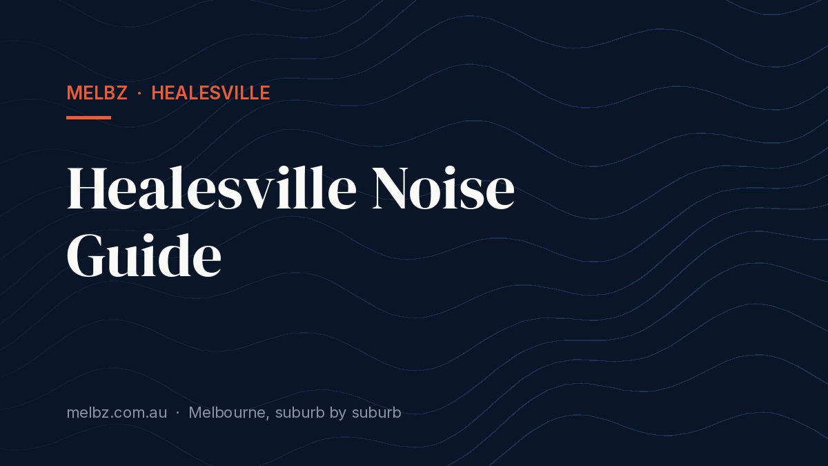 Title card: Healesville Noise Guide