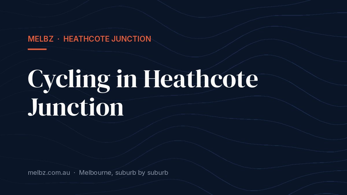 Title card: Cycling in Heathcote Junction