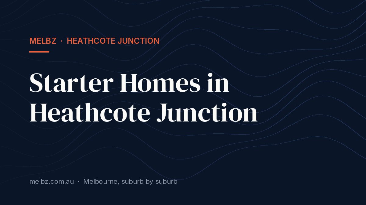 Title card: Starter Homes in Heathcote Junction