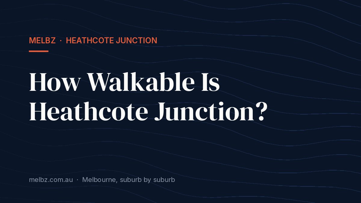 Title card: How Walkable Is Heathcote Junction?