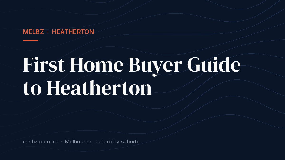 Title card: First Home Buyer Guide to Heatherton