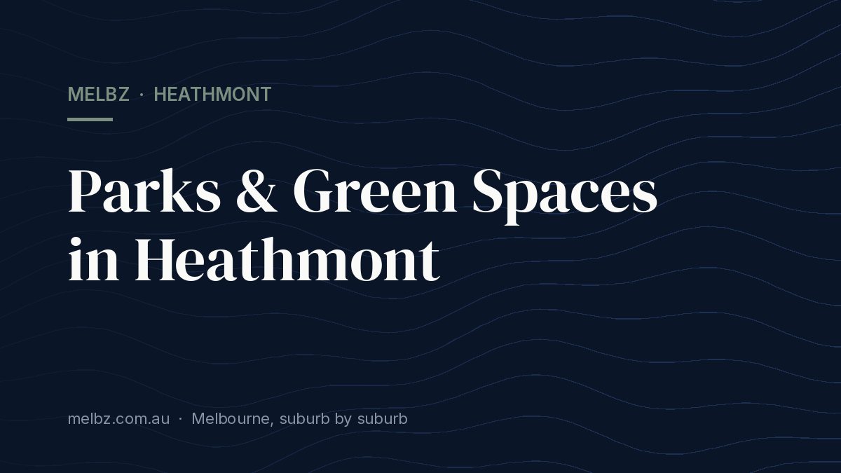 Title card: Parks & Green Spaces in Heathmont