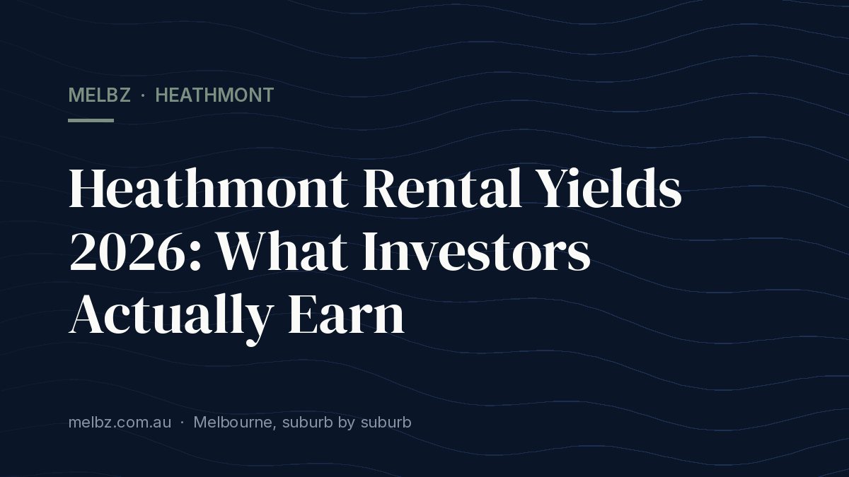 Title card: Heathmont Rental Yields 2026: What Investors Actually Earn