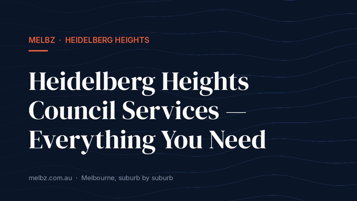 Title card: Heidelberg Heights Council Services — Everything You Need