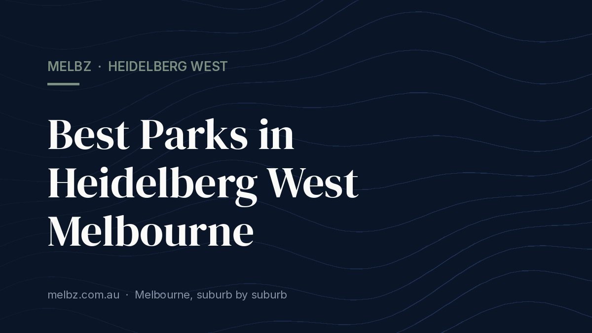 Title card: Best Parks in Heidelberg West Melbourne