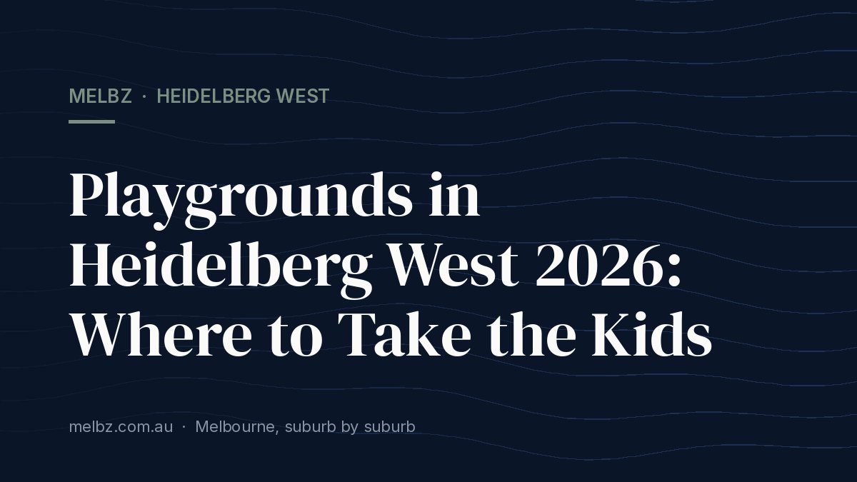 Title card: Playgrounds in Heidelberg West 2026: Where to Take the Kids