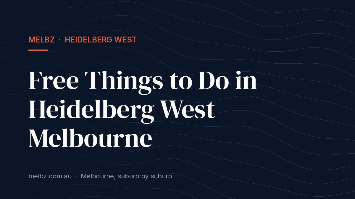 Title card: Free Things to Do in Heidelberg West Melbourne