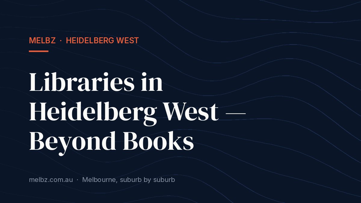 Title card: Libraries in Heidelberg West — Beyond Books