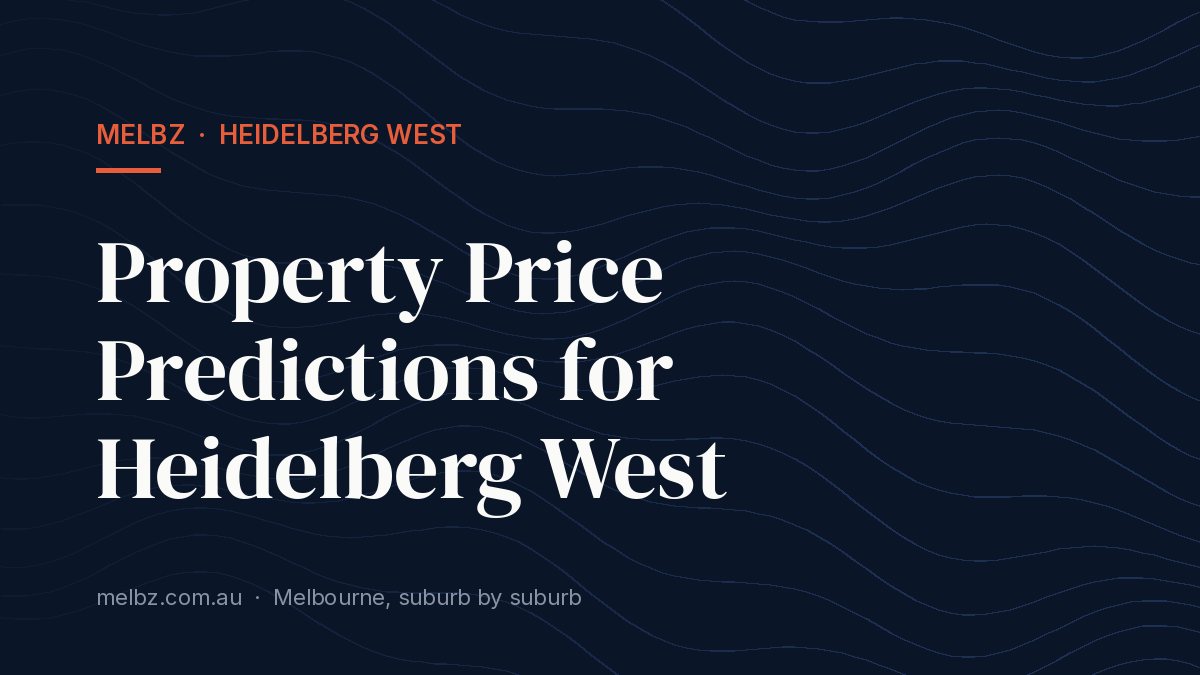 Title card: Property Price Predictions for Heidelberg West