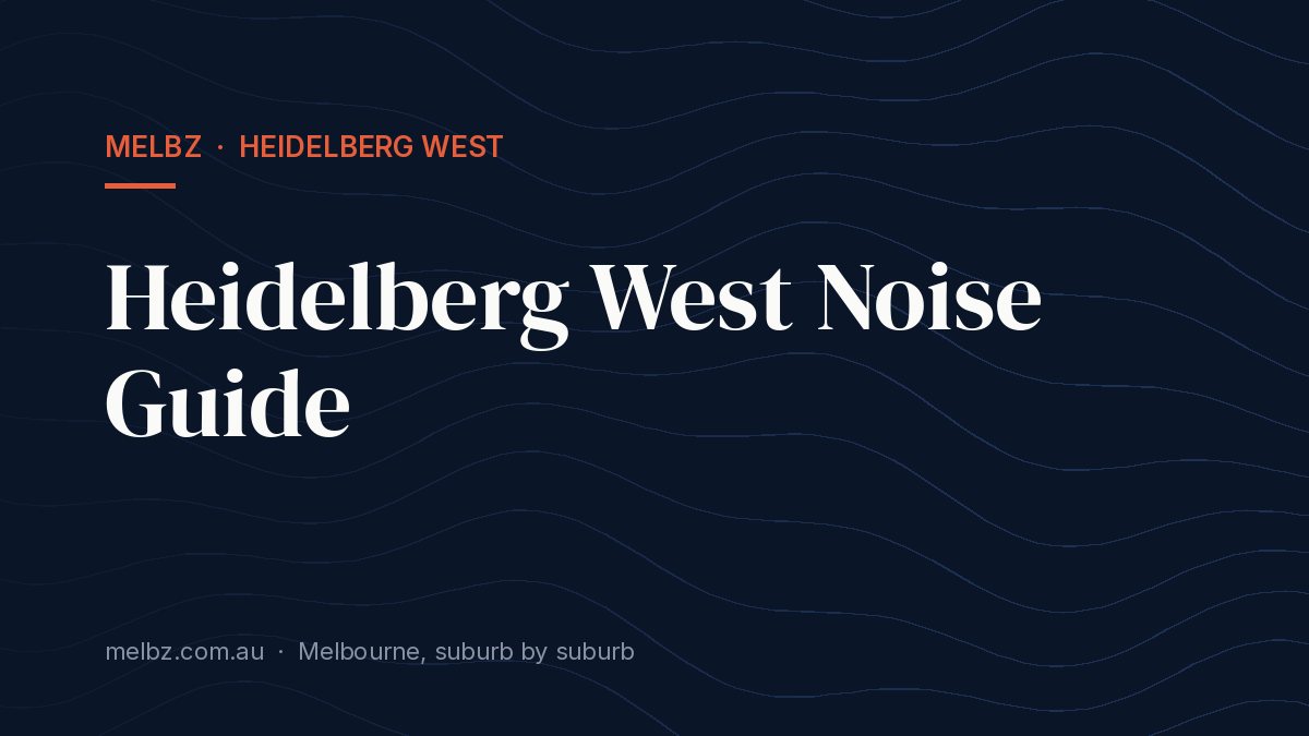 Title card: Heidelberg West Noise Guide