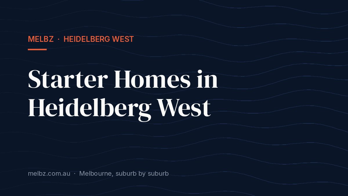 Title card: Starter Homes in Heidelberg West