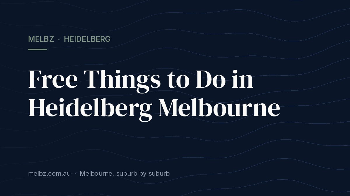 Title card: Free Things to Do in Heidelberg Melbourne