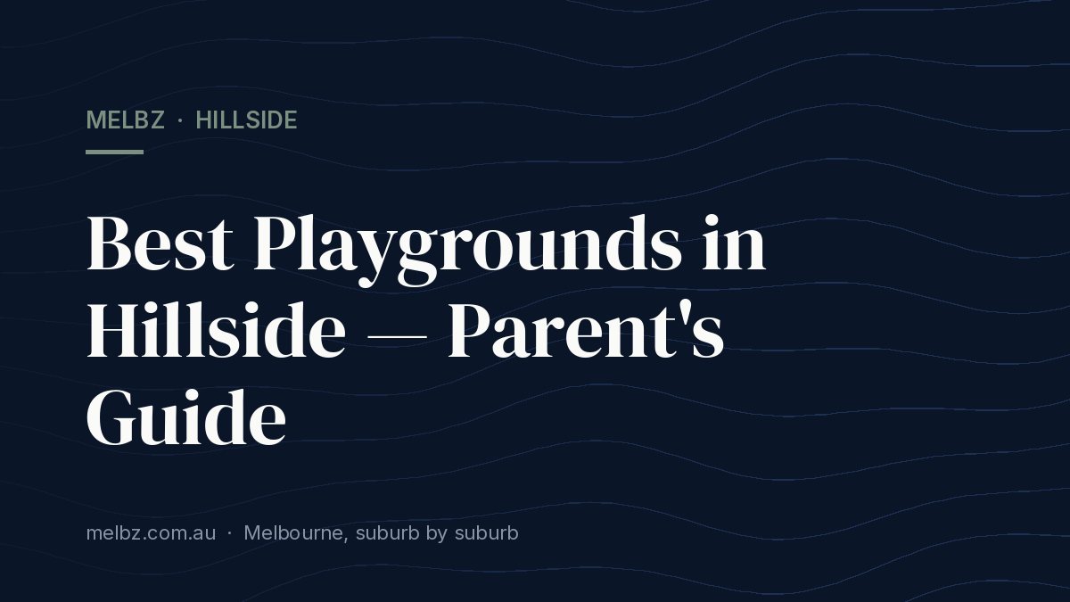Title card: Best Playgrounds in Hillside — Parent's Guide