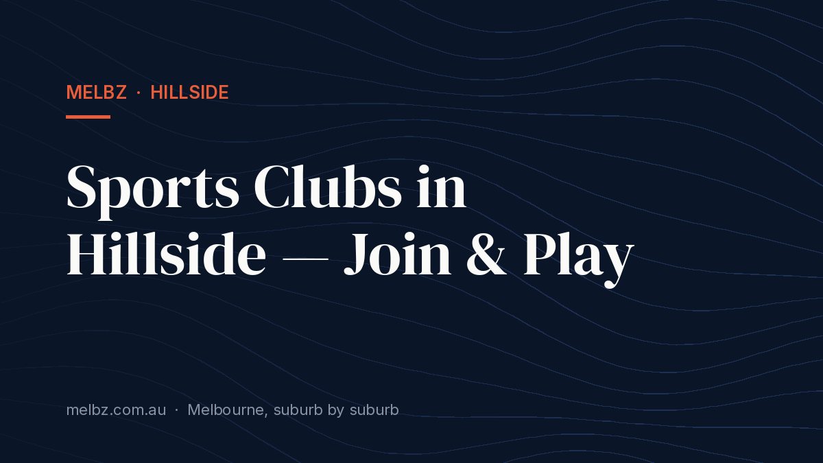 Title card: Sports Clubs in Hillside — Join & Play