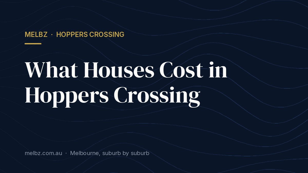 Title card: What Houses Cost in Hoppers Crossing