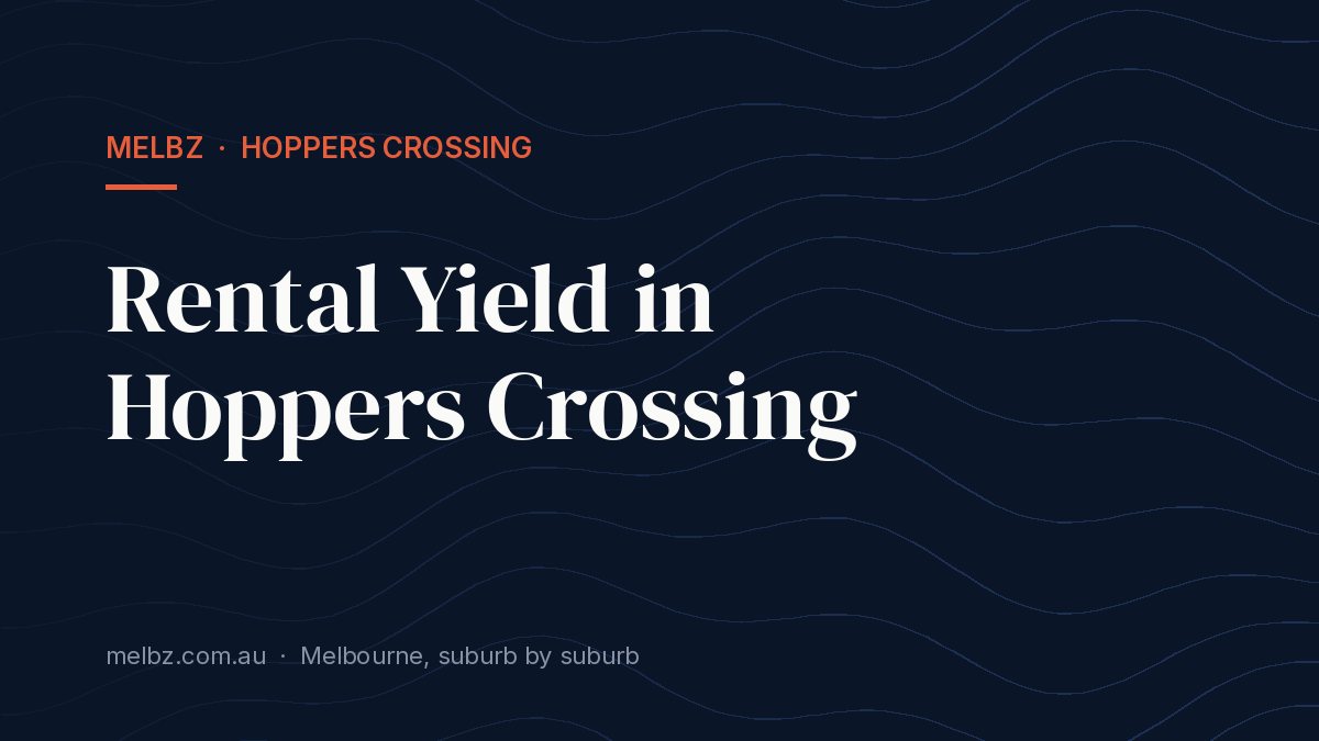 Title card: Rental Yield in Hoppers Crossing
