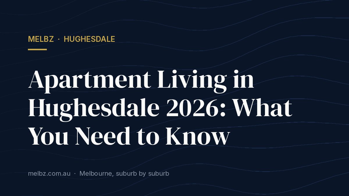 Title card: Apartment Living in Hughesdale 2026: What You Need to Know