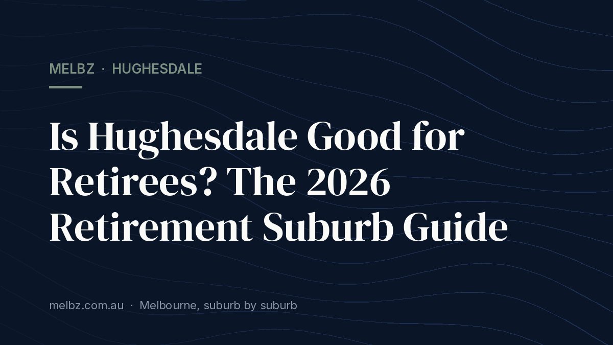 Title card: Is Hughesdale Good for Retirees? The 2026 Retirement Suburb Guide