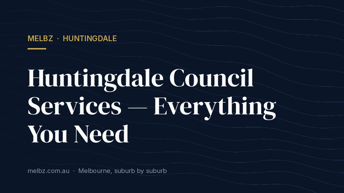Title card: Huntingdale Council Services — Everything You Need