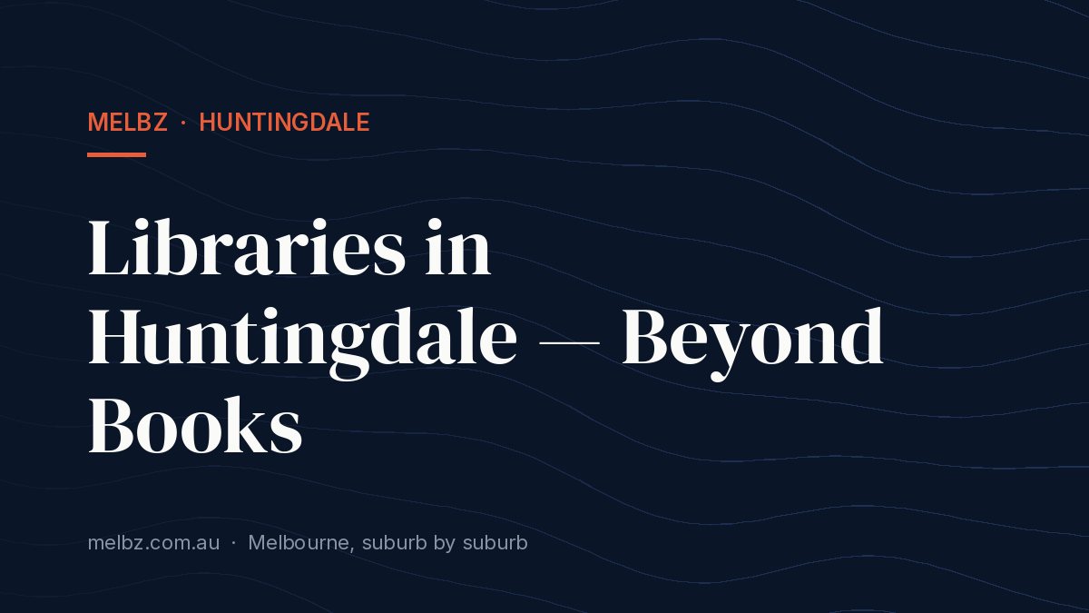 Title card: Libraries in Huntingdale — Beyond Books