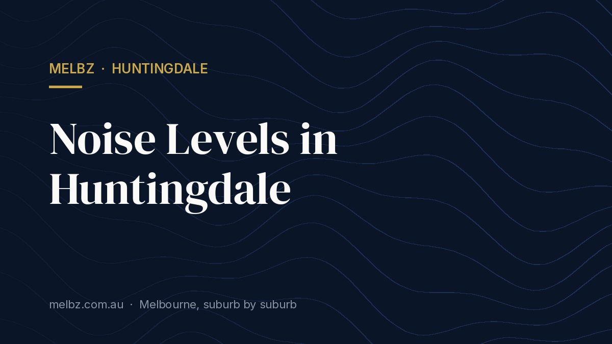 Title card: Noise Levels in Huntingdale