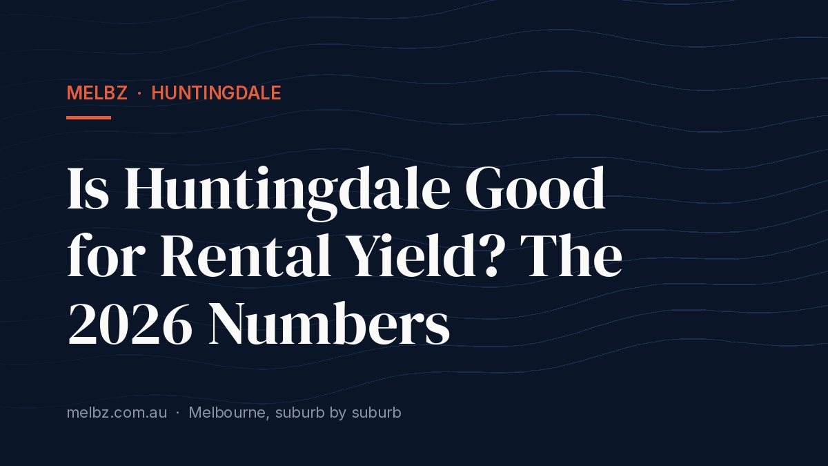 Title card: Is Huntingdale Good for Rental Yield? The 2026 Numbers