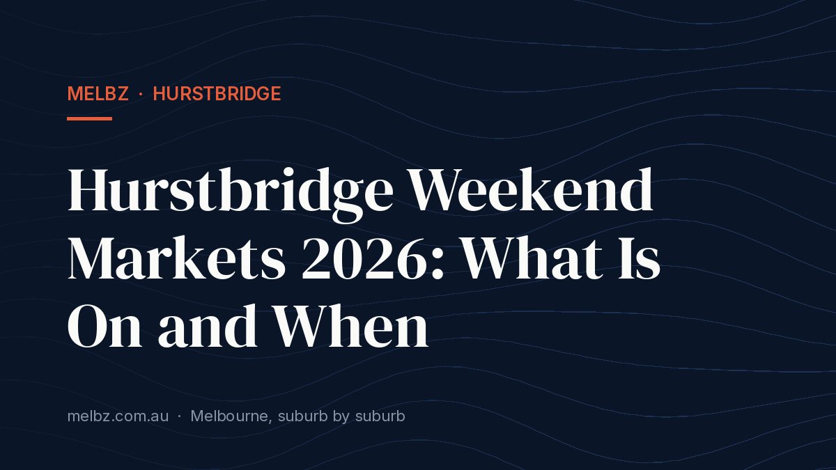 Title card: Hurstbridge Weekend Markets 2026: What Is On and When