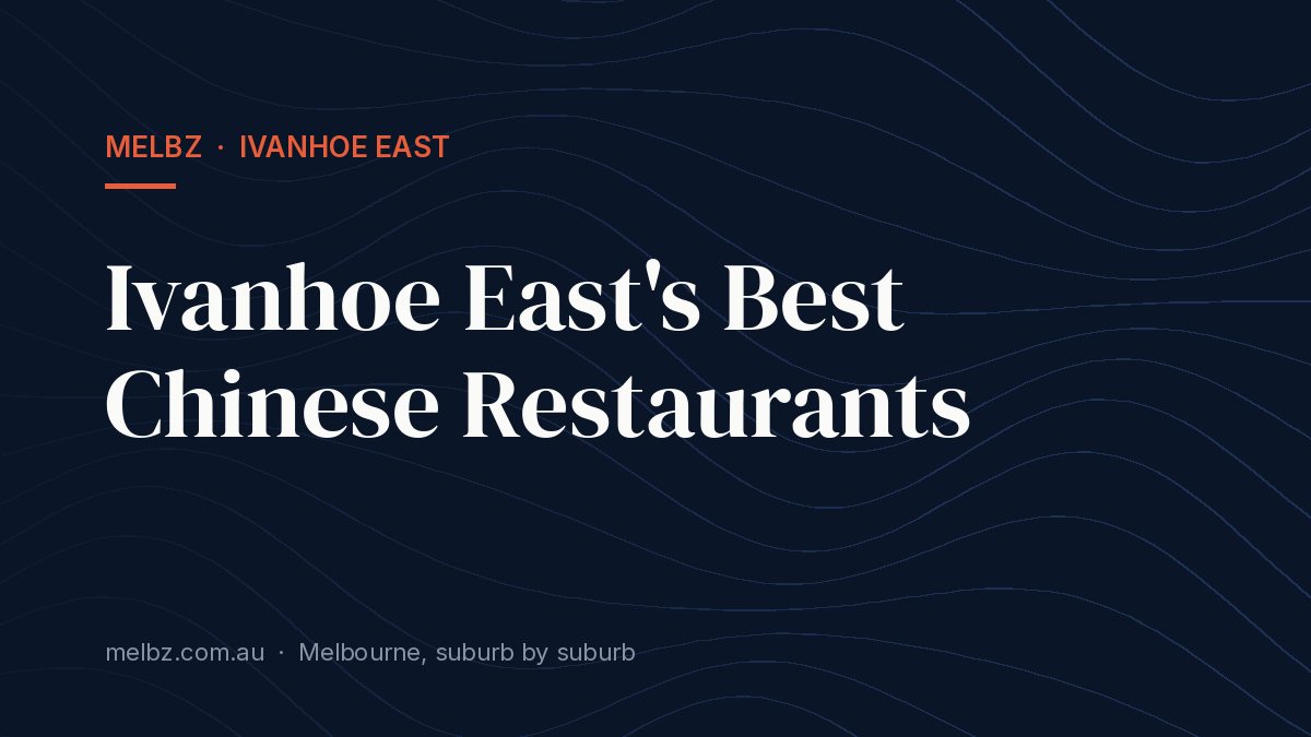 Title card: Ivanhoe East's Best Chinese Restaurants