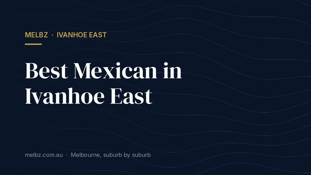Title card: Best Mexican in Ivanhoe East