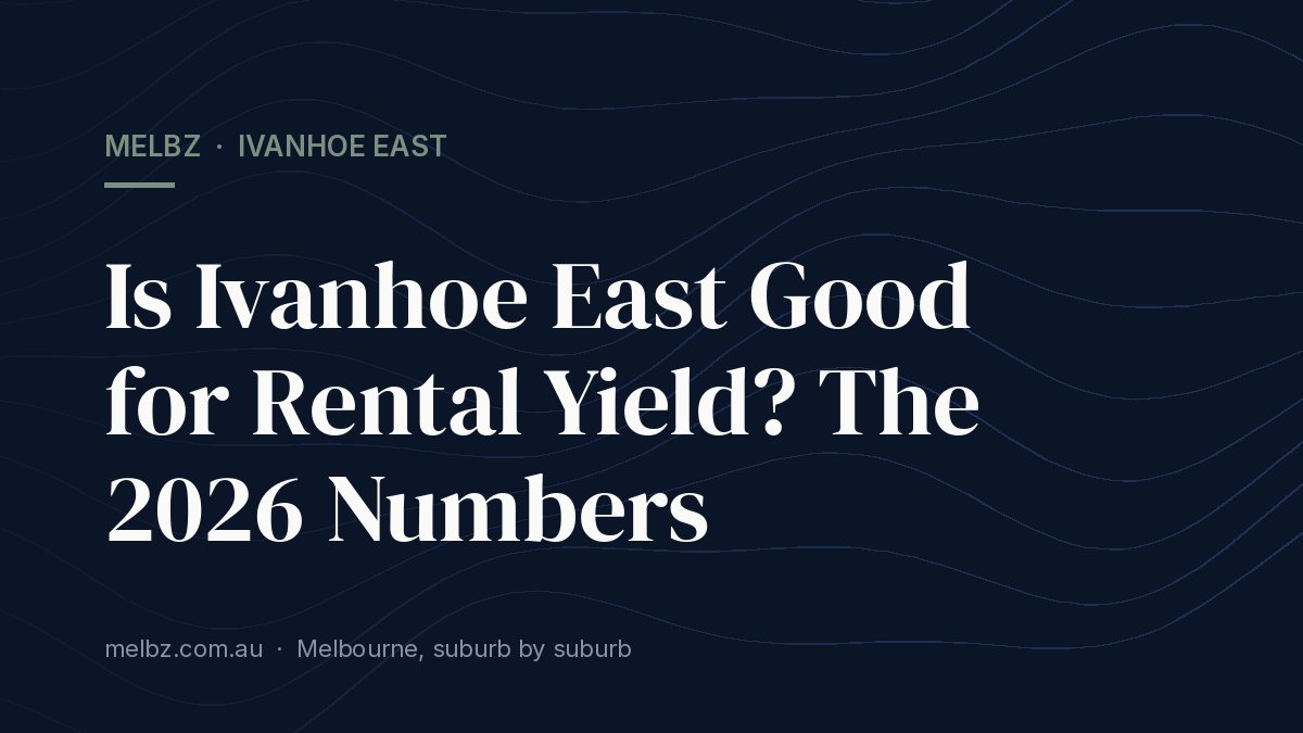 Title card: Is Ivanhoe East Good for Rental Yield? The 2026 Numbers