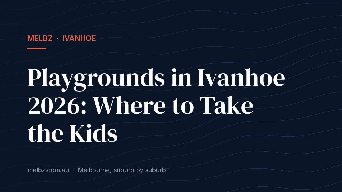 Title card: Playgrounds in Ivanhoe 2026: Where to Take the Kids