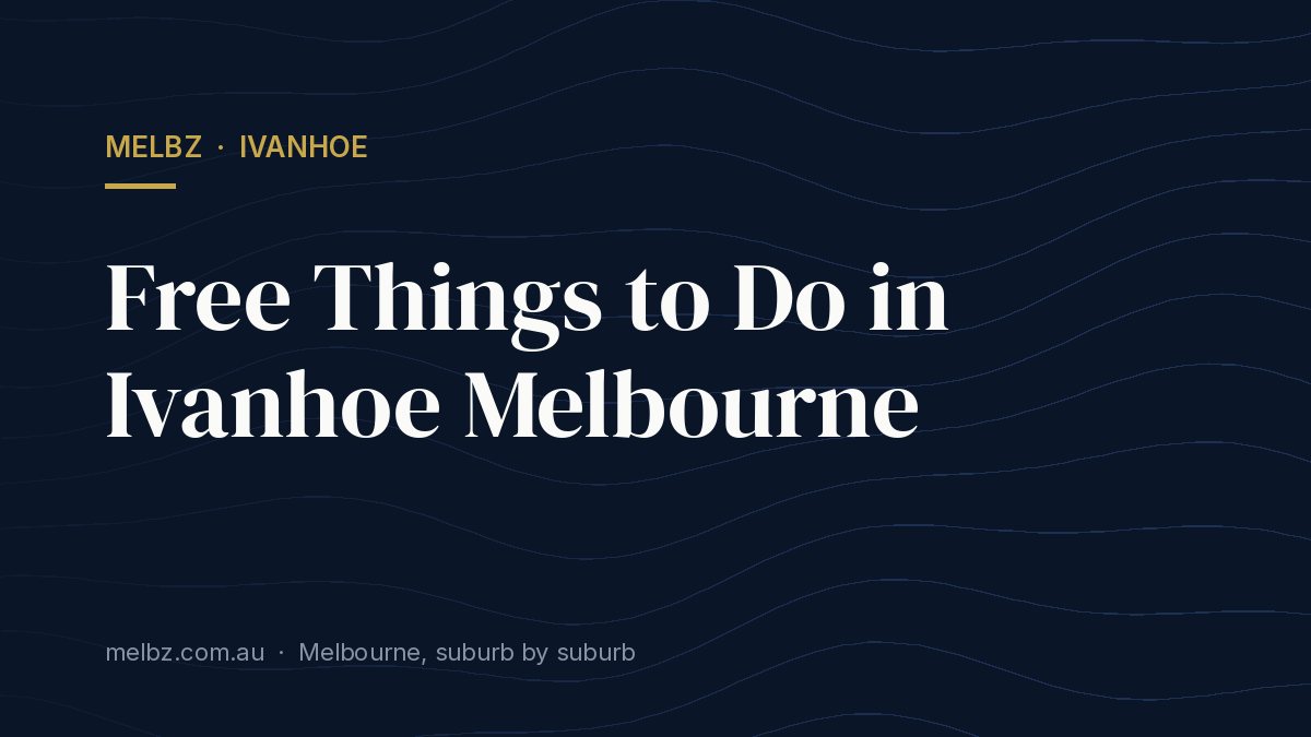 Title card: Free Things to Do in Ivanhoe Melbourne