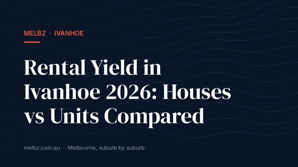 Title card: Rental Yield in Ivanhoe 2026: Houses vs Units Compared