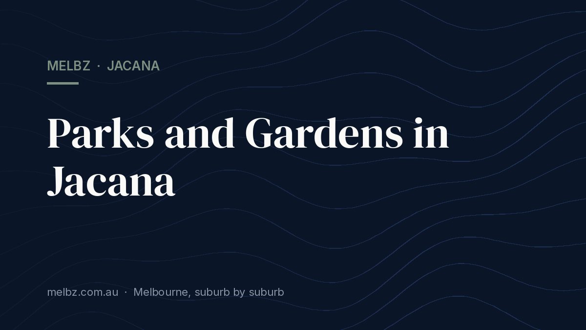 Title card: Parks and Gardens in Jacana