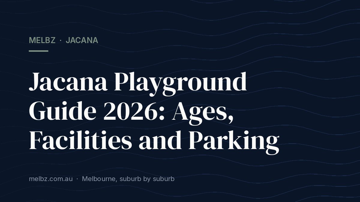 Title card: Jacana Playground Guide 2026: Ages, Facilities and Parking